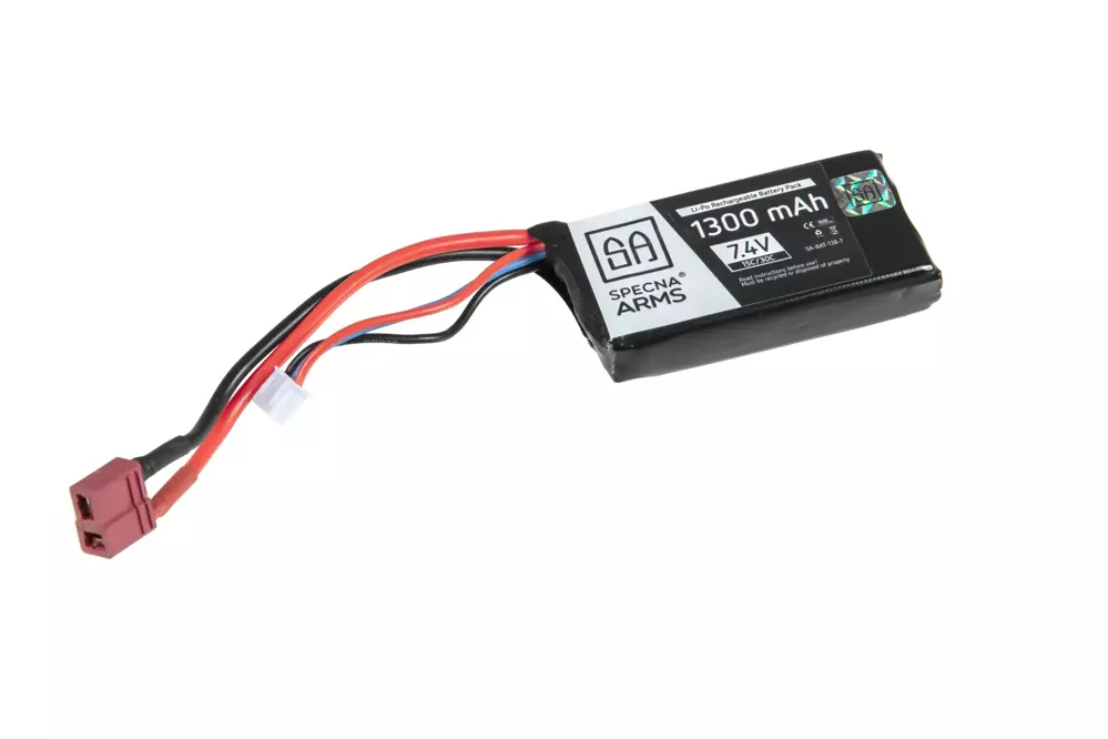 LiPo 7,4V 1300mAh 15/30C Battery - T-Connect (Deans)