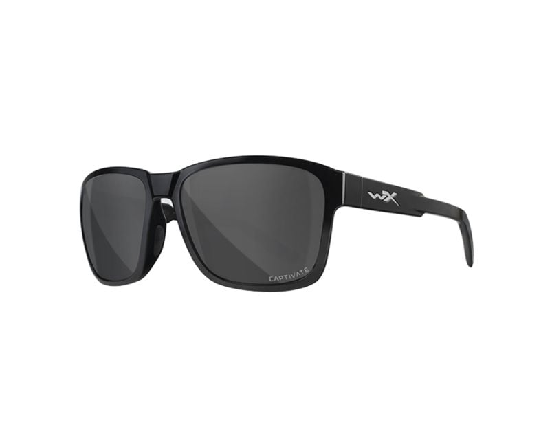 Wiley X Trek Sunglasses - Captive Polarized Grey/Gloss Black