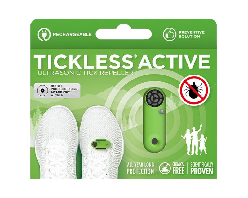 TickLess Active Ultrasonic Tick Repeller - for people - Green