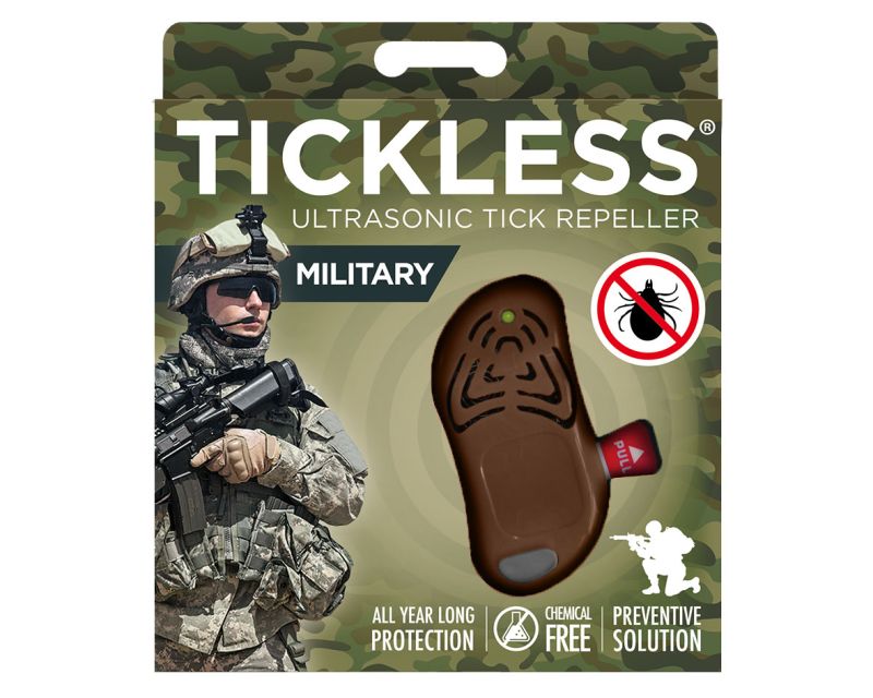 TickLess Military ultrasonic tick repellent - for humans - Brown