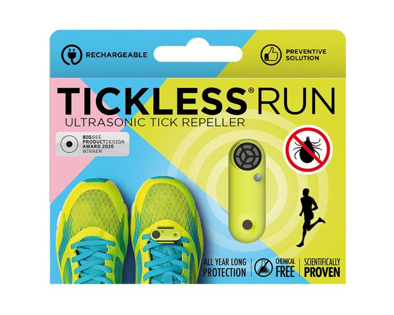 TickLess Run Ultrasonic Tick Repeller - for people - UV Yellow