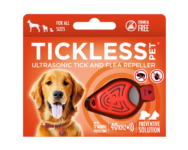 TickLess Pet ultrasonic tick repeller - for animals - Orange