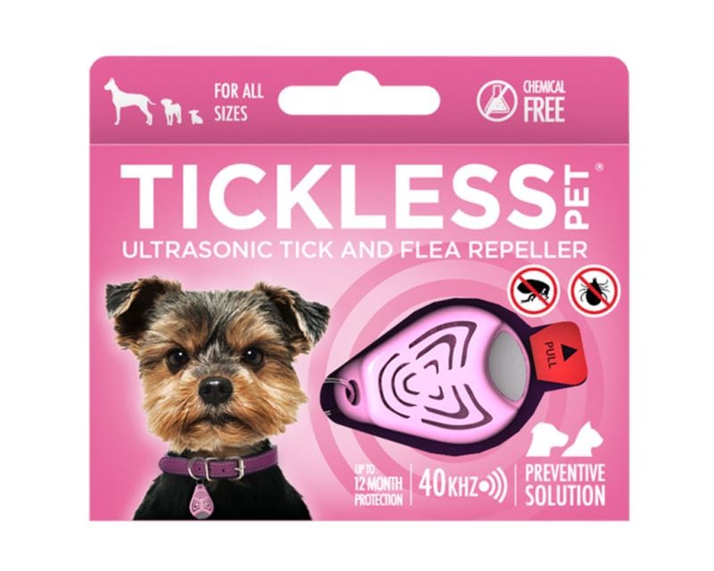 TickLess Pet ultrasonic tick repeller - for animals - Pink