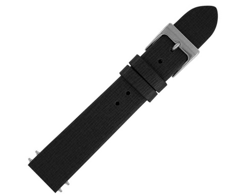 Zeppelin leather strap for watch 18 mm - Black