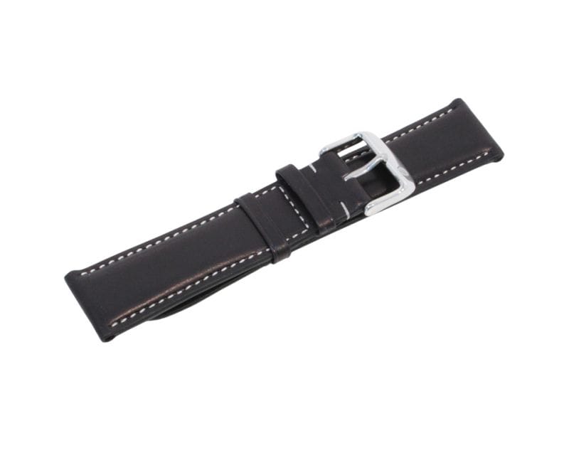Zeppelin 22 mm Leather Watch Strap - Black