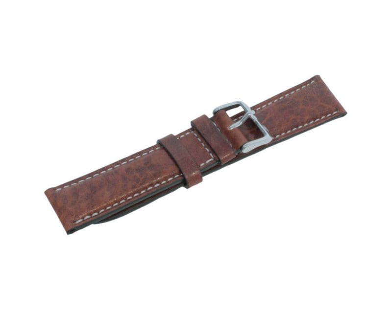Zeppelin leather strap for watch - brown 22 mm