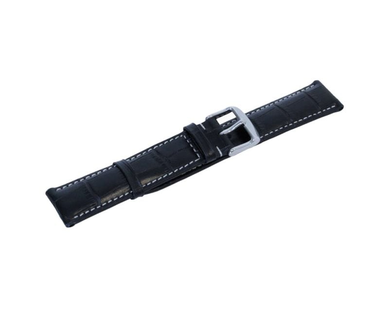 Zeppelin leather strap for watch 20 mm - Black