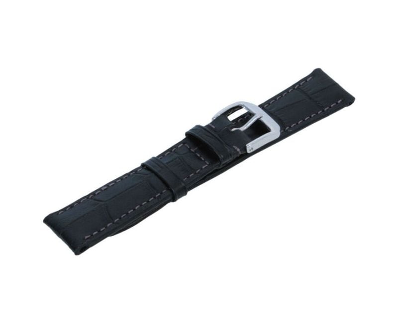 Zeppelin leather strap for watch 18 mm - Black
