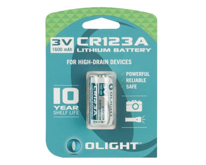 Olight 3V CR123A Li-Fe 1600 mAh Battery