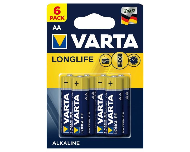 Varta Longlife LR6 AA Batteries - 6 pcs.