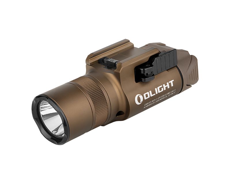 Olight BALDR Pro R Flashlight with laser sight - desert tan, green laser - 1350 lumens
