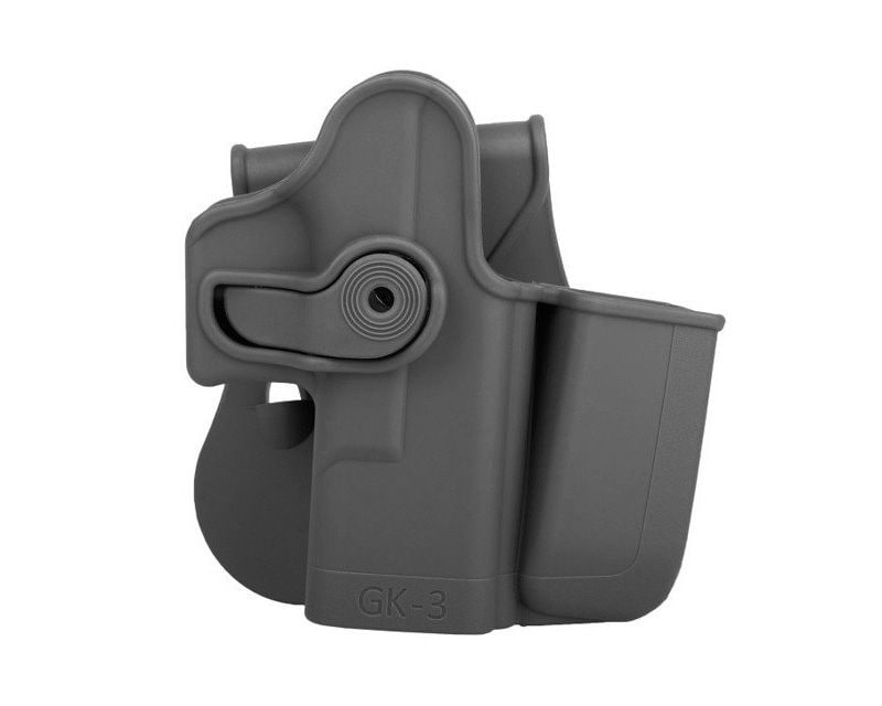 IMI Defense Holster with Pouch for Glock 17/19/22/23/31/32/36 - Black