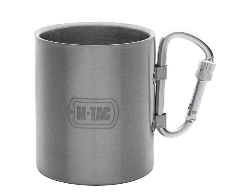 M-Tac Stainless Steel Thermal Mug with Carabiner - 280 ml