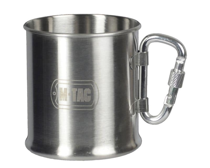 M-Tac Steel Mug with a carabiner 0,25 l
