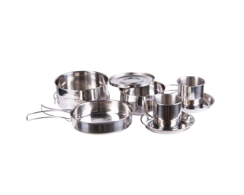 Mil-Tec Stainless Steel Cook Set - 8 items