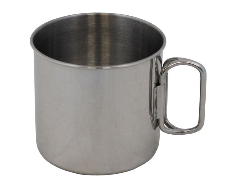 MFH Fox Outdoor steel mug with folding handle 0.45 l