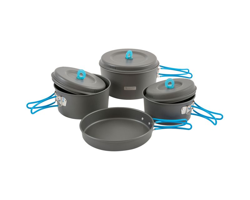 Highlander Outdoor Vertex Family 4-piece tourist cookware set