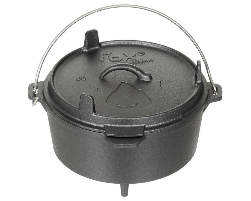 MFH Fox Outdoor Dutch Oven cast iron pot - 3,8 l