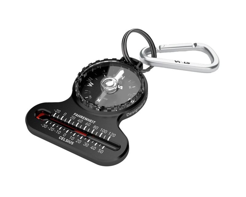 Silva Pocket Keychain with Compass and Thermometer