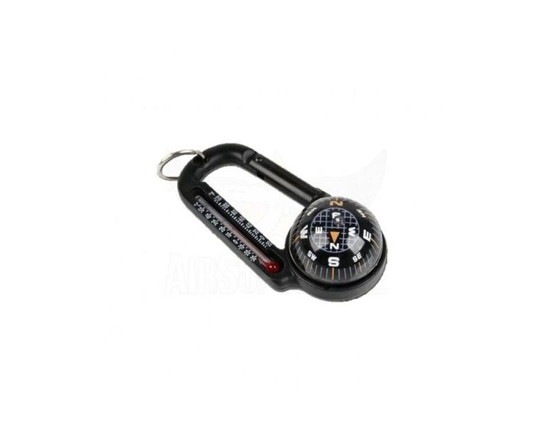 FOSCO Carabiner with compass and thermometer