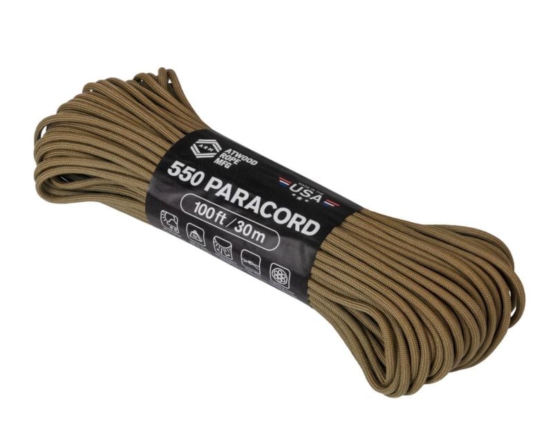 Atwood Rope MFG 550 Paracord 30 m - Coyote