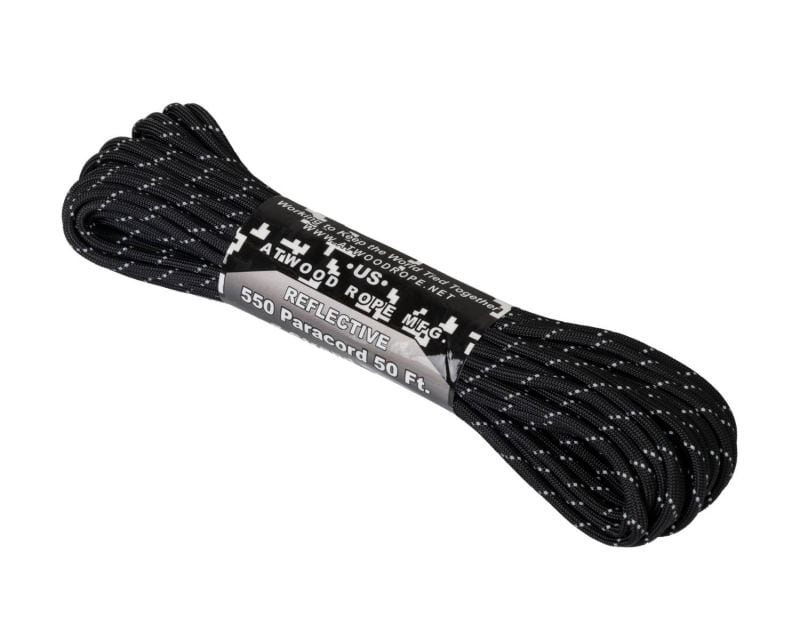 Atwood Rope MFG 550 Paracord Reflective 15 m - Black