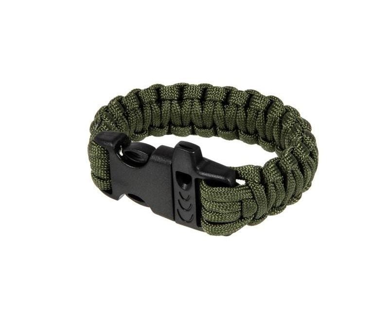 Element Fastex Paracord Bracelet with Whistle - Olive Drap