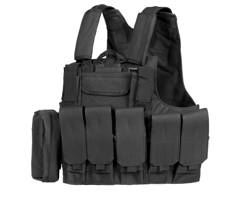 CyberGun Swiss Arms Ciras Tactical Vest - Black