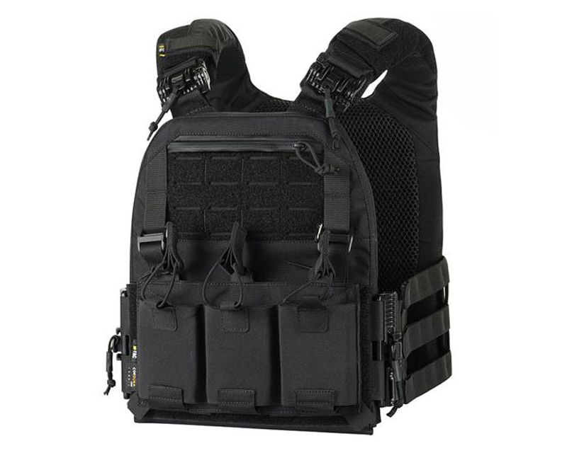 M-Tac Plate Carrier Cuirass Fast QRS Tactical Vest - Black - for Medium Plates