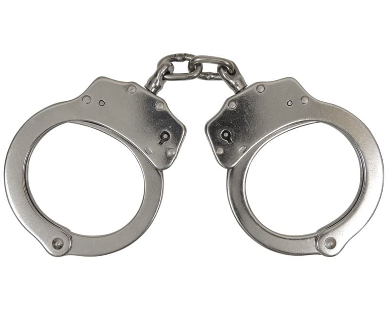 GS nickel plated chain handcuffs
