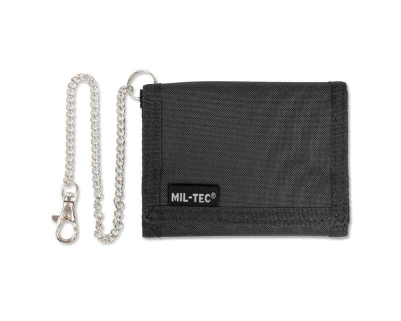 Mil-Tec wallet with a chain - black