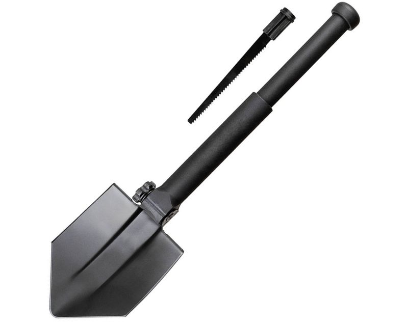 MFH Folding Shovel with Saw - Black