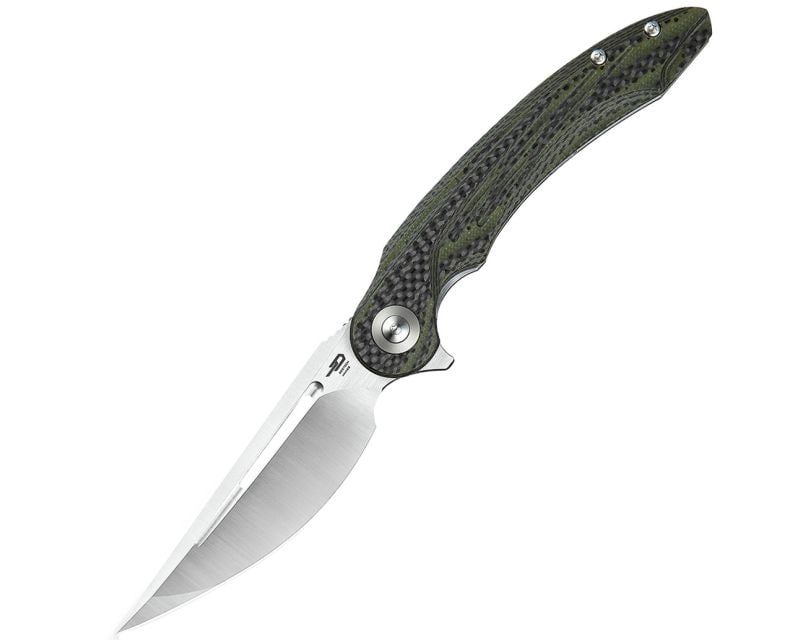 Bestech Knives Irida Carbon Fiber/G10 Folding knife - Green