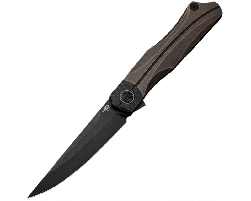 Bestech Knives Thyra folding knife - Black Stonewash/Bronze Titanium