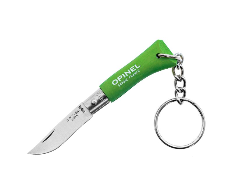 Opinel No.2 Colorama Inox Keychain Folding Knife - Green