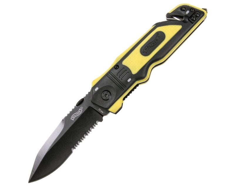 Walther Emergency 440 Rescue Folding Knife - Yellow