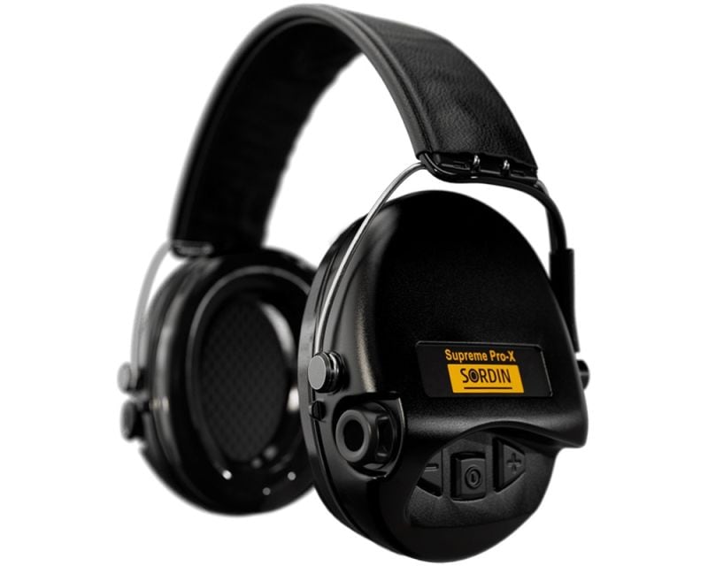 Sordin Supreme Pro-X Leather active hearing protectors - Black
