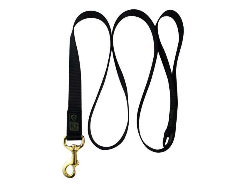 K9 Thorn Leash with D-ring Black - 200 cm