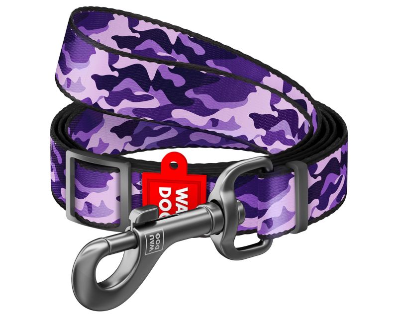 WauDog 25 mm leash - Purple Camo