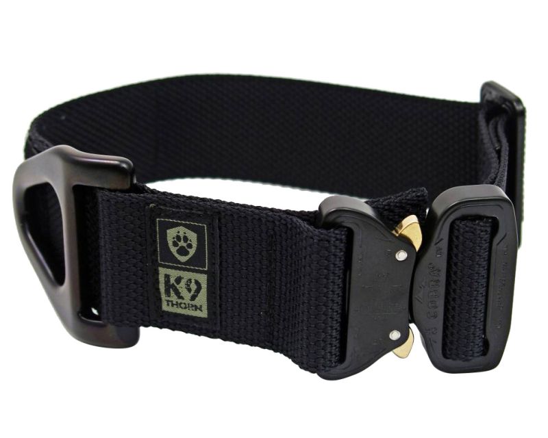 K9 Thorn Cobra Alpha Tactical Dog Collar - Black - For Big Dogs