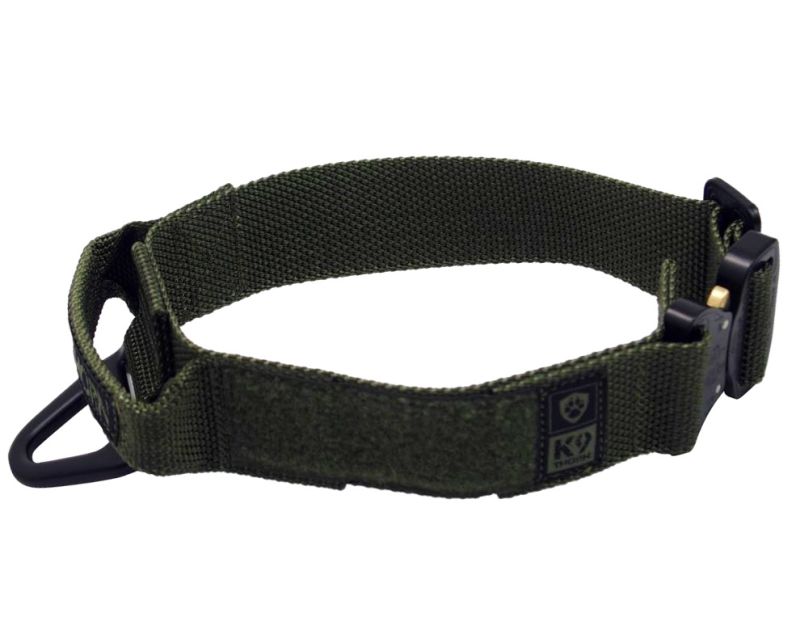 K9 Thorn Cobra Bravo Tactical Dog Collar - Olive - For Big Dogs
