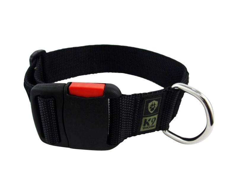 K9 Thorn 40 mm Dog Collar With Velcro - Black - For Big Dogs