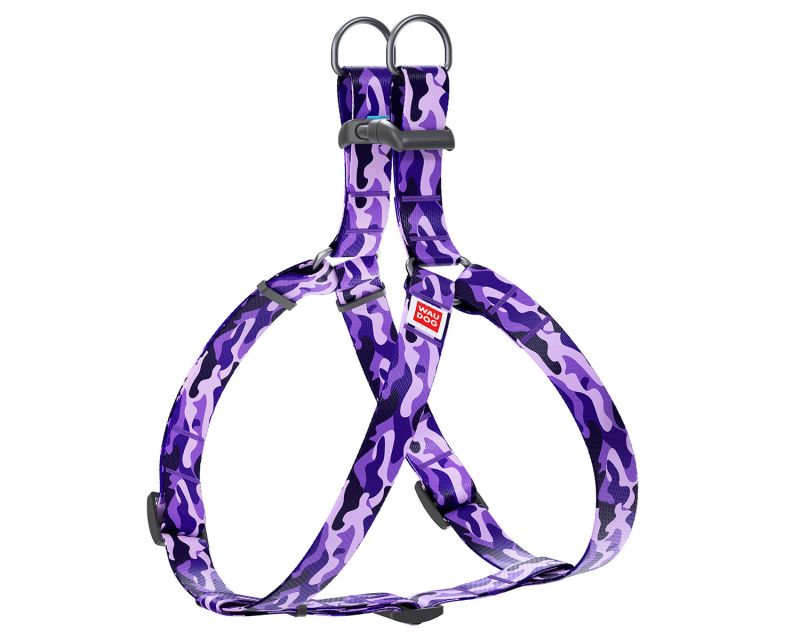 WauDog 15 mm dog harness - purple camo