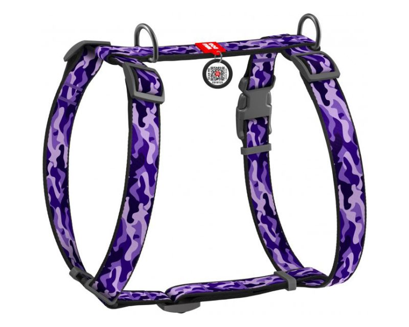WauDog 20 mm dog harness - Purple Camo