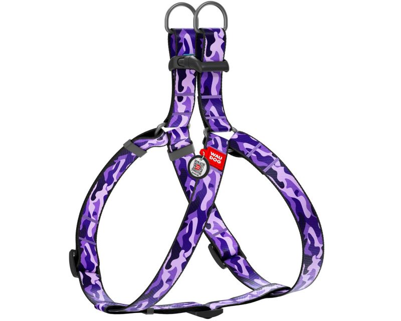 WauDog 20 mm dog harness - Purple Camo