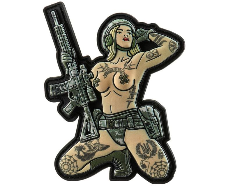 M-Tac Tactical Girl Tattoo Trident PVC Morale Patch - MM14