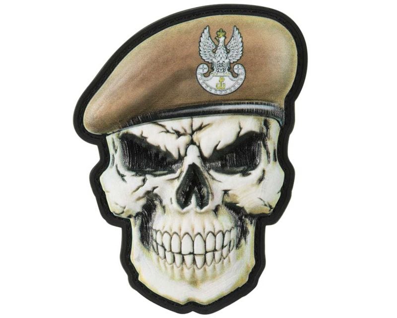 Patch M-Tac Skull in a Territorial Defence Army beret 3D PVC - Olive