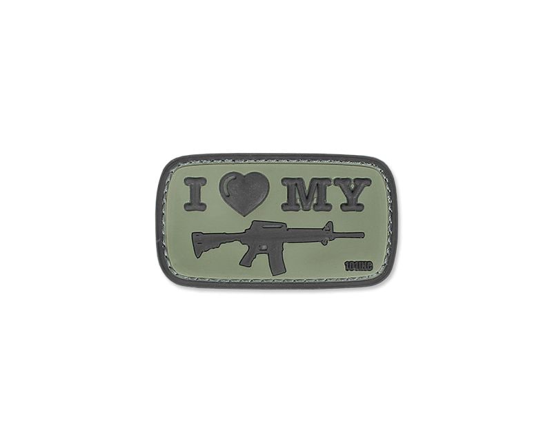 101 Inc. 3D I Love My M4 Morale Patch - Olive Drab