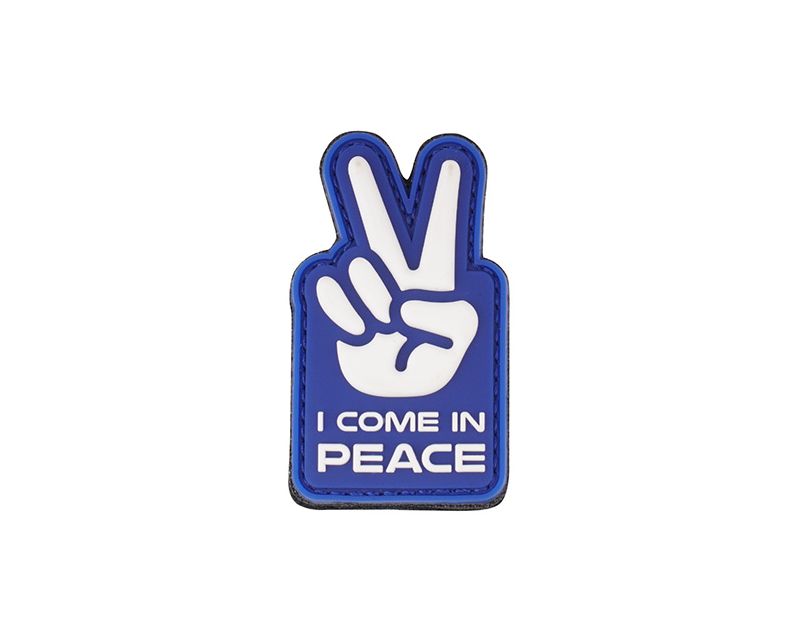 101 Inc. I come in peace 3D Morale Patch Blue