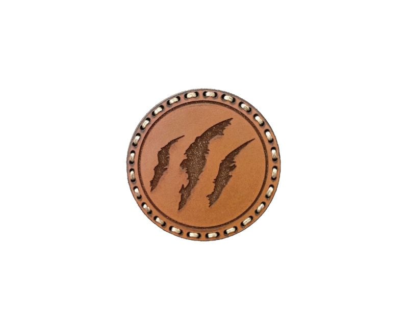 Tigerwood leather patch - Light Brown